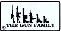 The Gun Family Metal License Plate