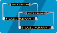 U.S. Army Veteran License Plate Frame 2 Pack