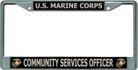U.S. Marine Corps Community Services Officer Chrome Frame