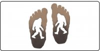 Bigfoot Shadow Footprints Photo License Plate