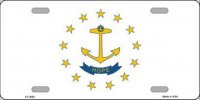 Rhode Island State Flag Metal License Plate