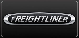 Freightliner Logo On Black Photo License Plate