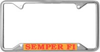 U.S. Marines Semper Fi Chrome License Plate Frame