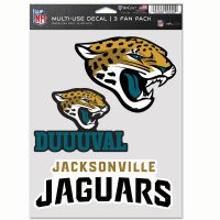 Jacksonville Jaguars 3 Fan Pack Decals