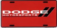Dodge Motorsports Red License Plate