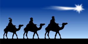 Three Wise Men On Blue Photo License Plate