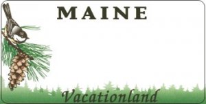 Design It Yourself Maine State Look-Alike Bicycle Plate #2