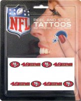 San Francisco 49ers 8-PC Peel and Stick Tattoo Set