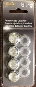 Clear Crystal Bling Fastener Caps