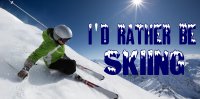 I'd Rather Be Skiing Photo License Plate