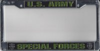 U.S. Army Special Forces Chrome License Plate Frame