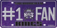 Sacramento Kings #1 Fan Metal License Plate