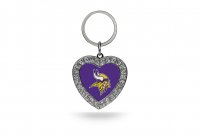 Minnesota Vikings Bling Rhinestone Heart Keychain