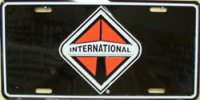 International on Black License Plate