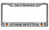 Skywarn Storm Spotter Chrome License Plate Frame
