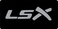 LSX Silver Logo On Black Photo License Plate