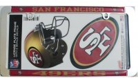 San Francisco 49ers Thin Rim Value Chrome Frame w/Bonus Decals