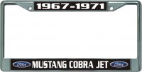 Ford Mustang Cobra Jet Chrome License Plate Frame