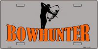 Bow Hunter Metal License Plate