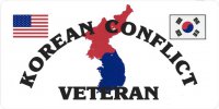 Korean Conflict Veteran Photo License Plate