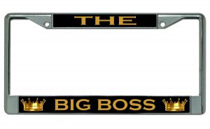 The Big Boss Chrome License Plate Frame
