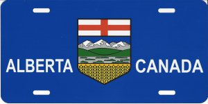 Alberta Canada Flag Photo License Plate
