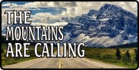 The Mountains Are Calling Photo License Plate