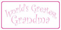 Worlds Greatest Grandma Photo License Plate