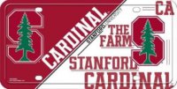Stanford Cardinal Logo Metal License Plate