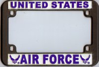 Air Force Vinyl Motorcycle License Plate Frame