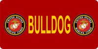 Marine Bulldog Photo License Plate