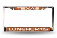 Texas Longhorns Laser Chrome License Plate Frame