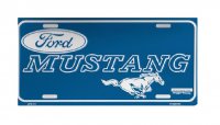 Ford Mustang Blue License Plate