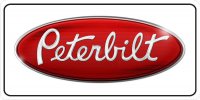 Peterbilt Logo On White Photo License Plate