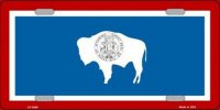 Wyoming State Flag Metal License Plate
