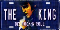 Elvis The King Metal License Plate