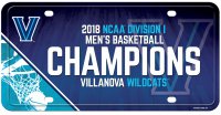 Villanova Wildcats 2018 National Champions Metal License Plate