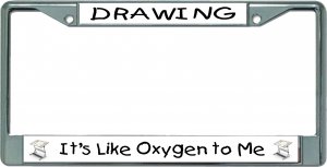 Drawing … Chrome License Plate Frame