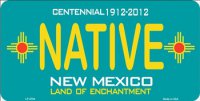 New Mexico Centennial Native License PLate