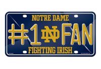 Notre Dame Fighting Irish #1 Fan License Plate