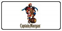 Captain Morgan On White Photo License Plate