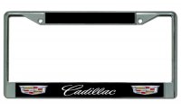 Cadillac Script Chrome License Plate Frame