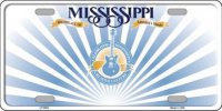 Mississippi State Background Metal License Plate