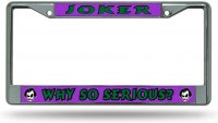 Joker Why So Serious Chrome License Plate Frame