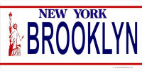 New York Brooklyn Photo License Plate