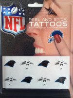 Carolina Panthers 8-PC Peel and Stick Tattoo Set