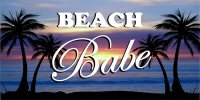 Beach Babe Photo License Plate
