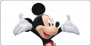 Mickey Mouse Centered Photo License Plate