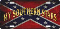 My Southern Stars Confederate Rebel Flag Metal License Plate