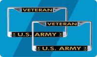 U.S. Army Disabled Veteran License Plate Frame 2 pack